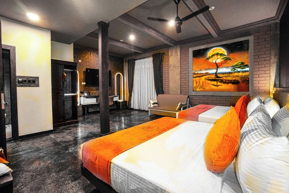 Deluxe Quadruple Room | In-room safe, iron/ironing board, free WiFi