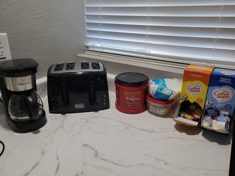 Toaster and complimentary offee bar