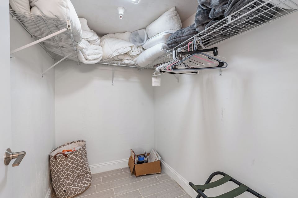 Large walk in closet in Master bedroom