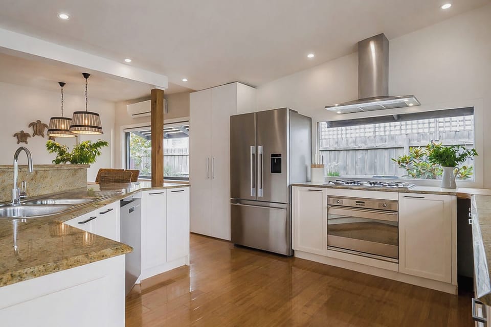 Kitchen is fully equipped with everything you need to cook and entertain