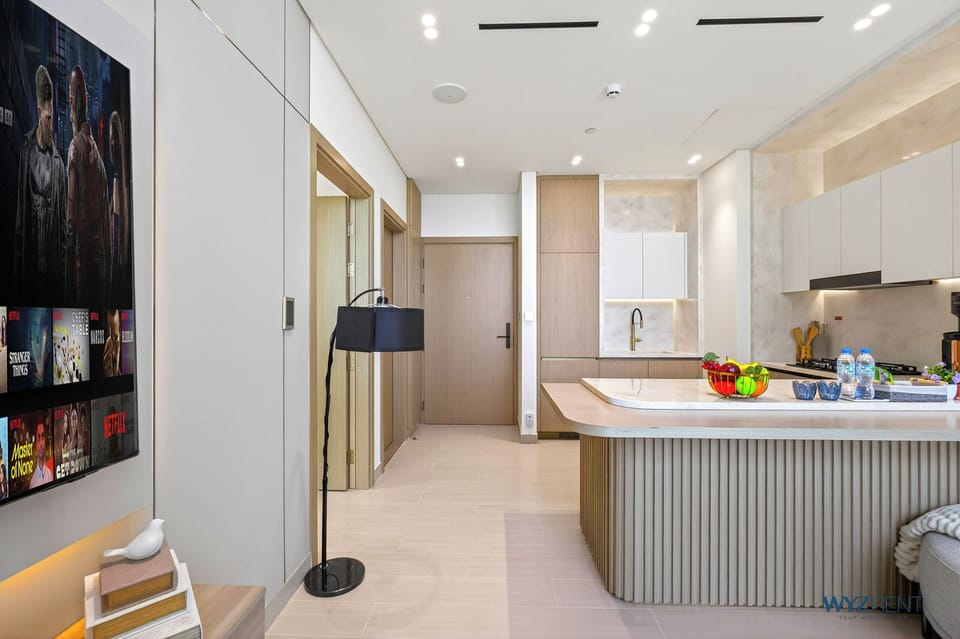 Luxury Apartment, City View | Living area | 55-inch Smart TV with digital channels, Netflix, streaming services