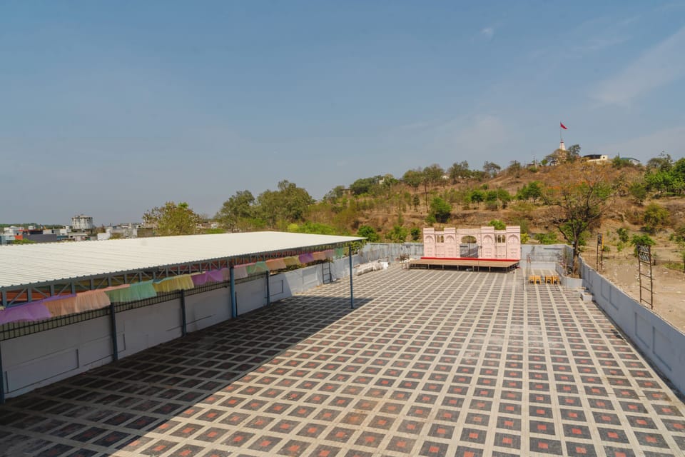 Outdoor banquet area