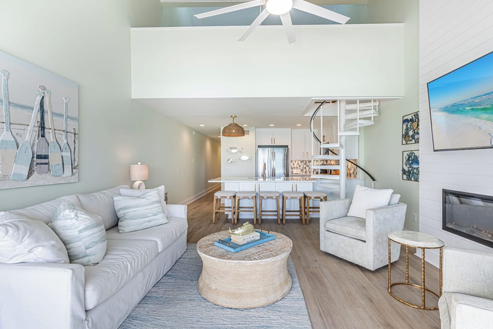 Living Area and Kitchen