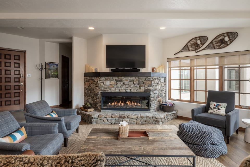 Cozy fireplace