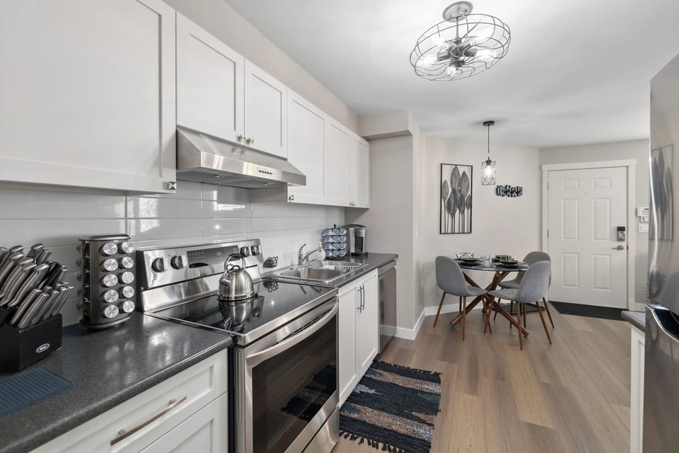 A kitchen filled with natural light and everything you need to cook and enjoy