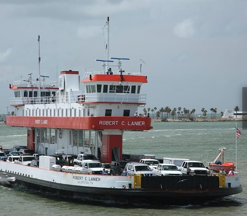 Just a short ferry ride from Galveston