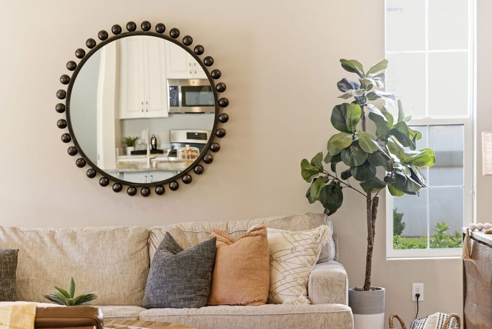 Living Room: Stylish comfort with plush seating, airy views, and a touch of modern elegance!