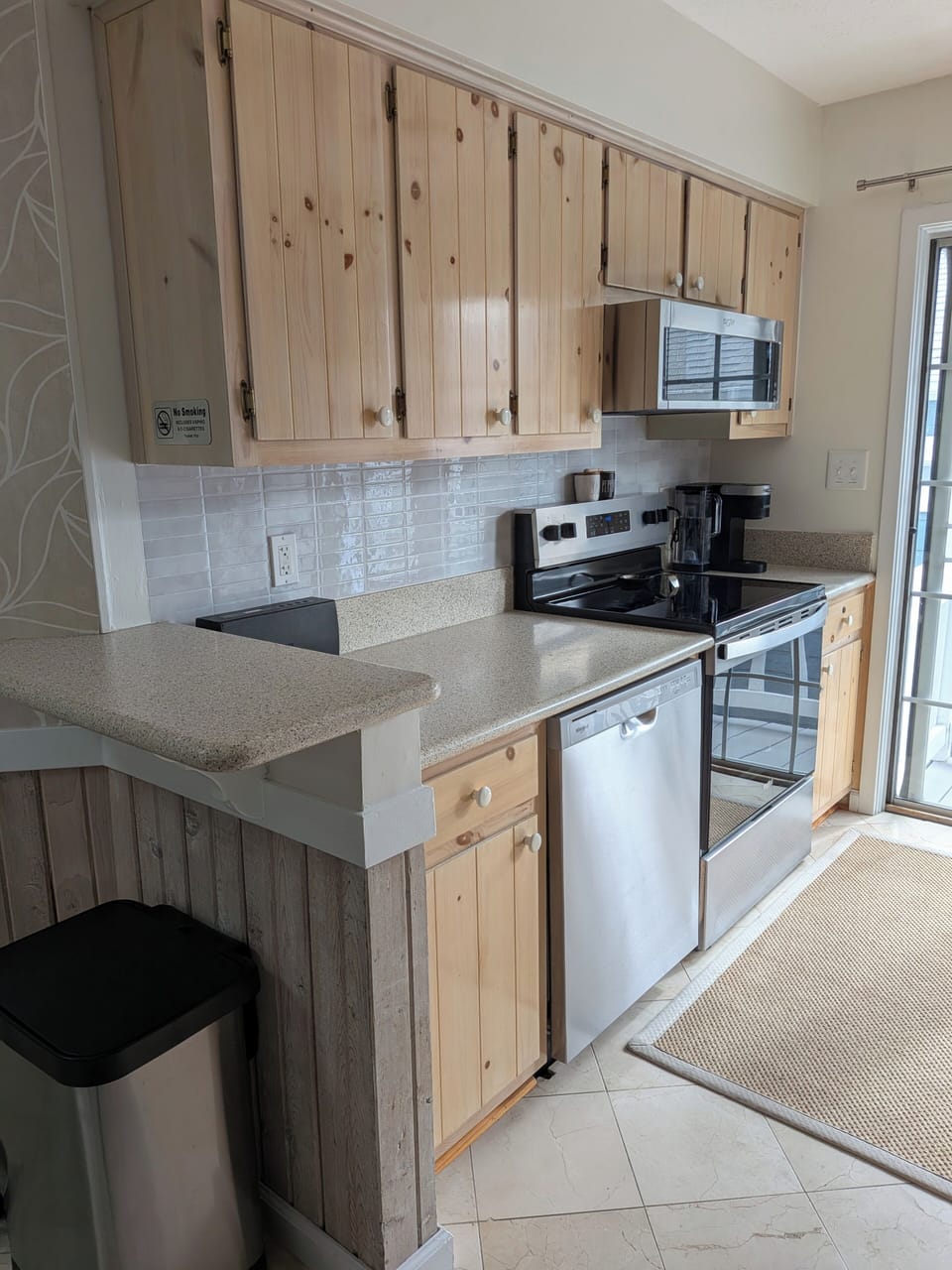 Kitchenette - range, stove, microwave. Keurig, dishwasher, wireless speaker