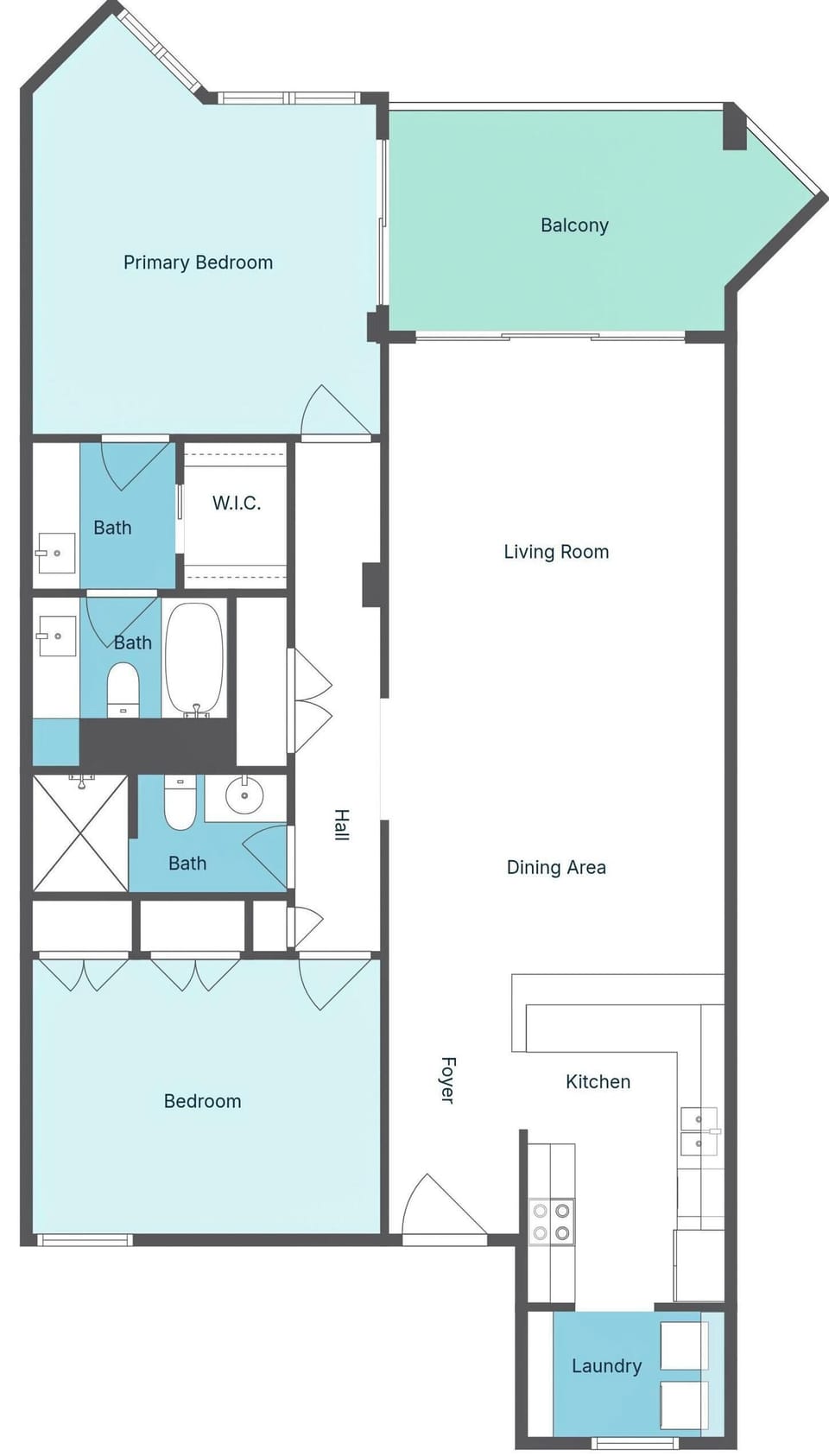 Condo, Multiple Beds (Navarre Towers 1202 - The Penthouse P) | Floor plan