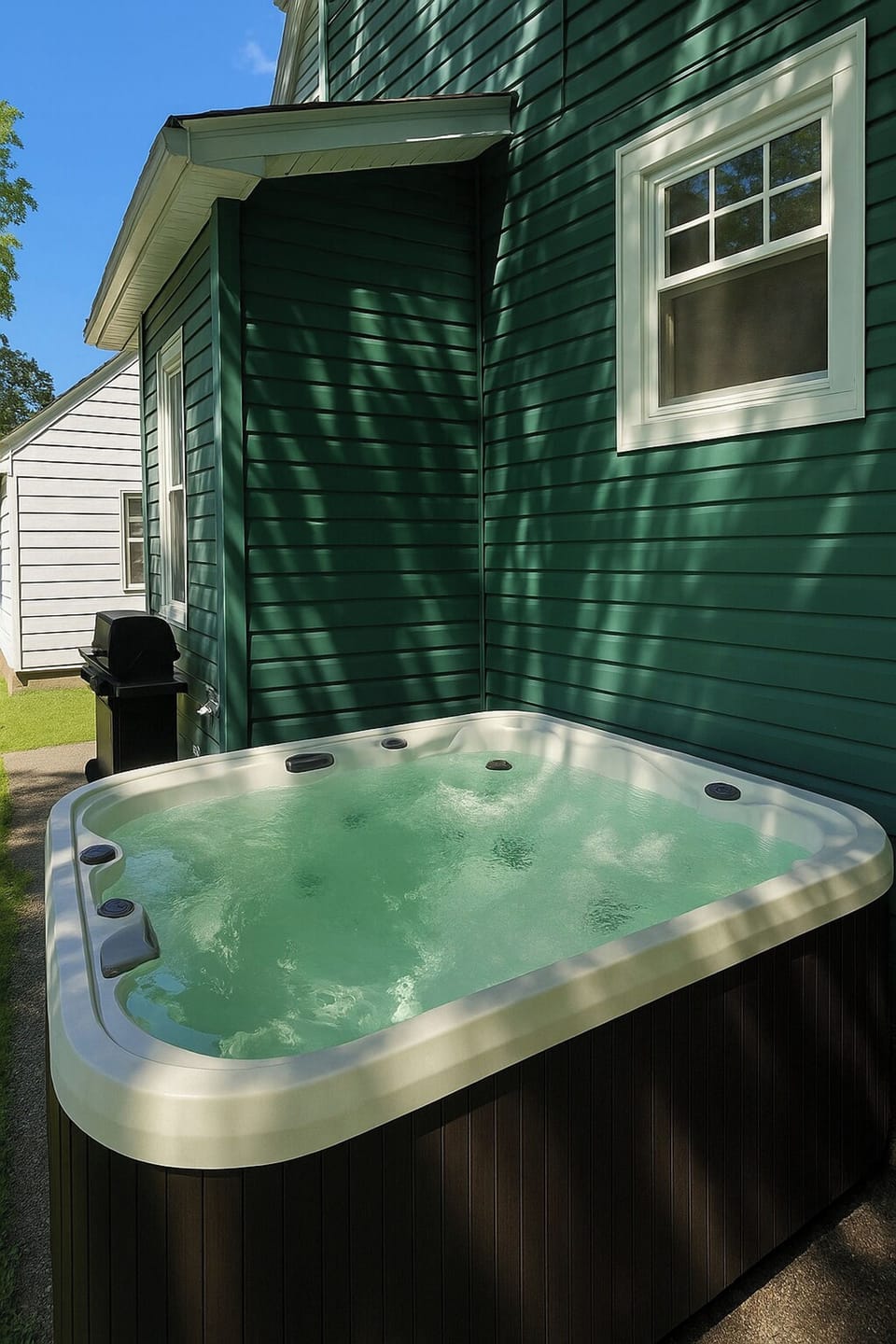 Outdoor spa tub