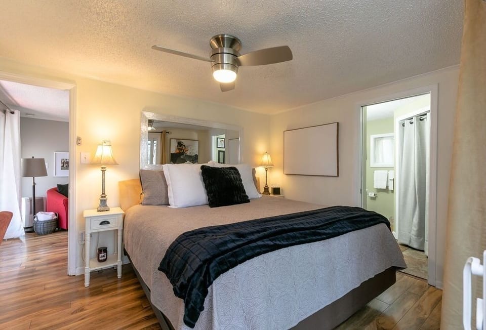 King bedroom with bathroom attached 
