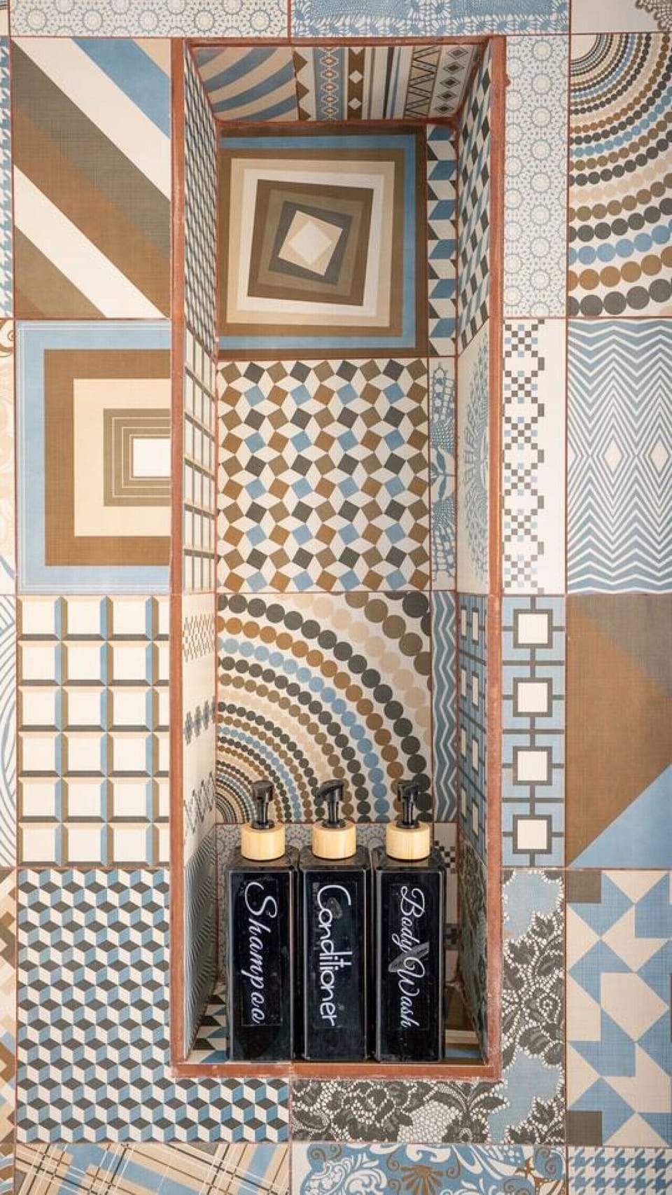 Artistic tile details adding charm and character