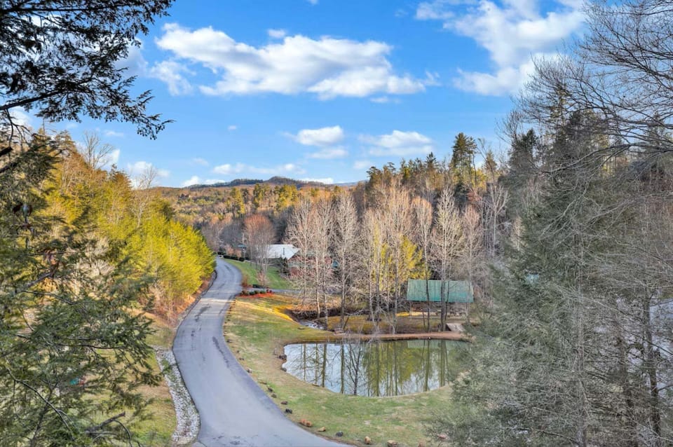 Resort fishing pond.