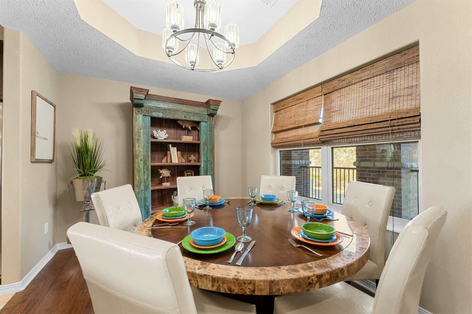Make mealtime memories together at the dining table, seating 6​