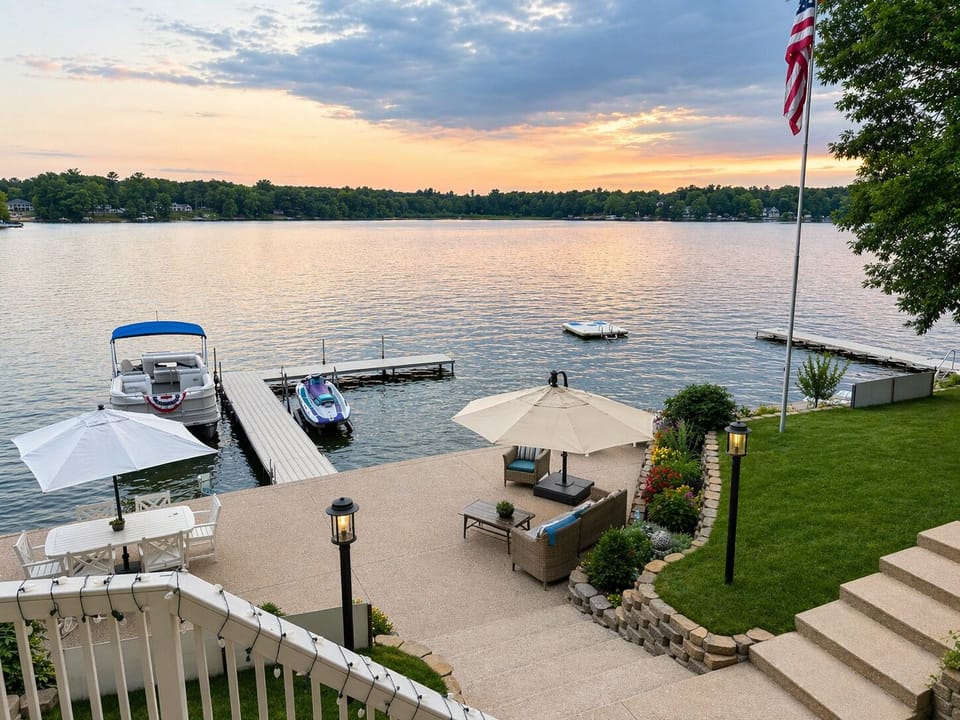 Lakefront just dock your boat