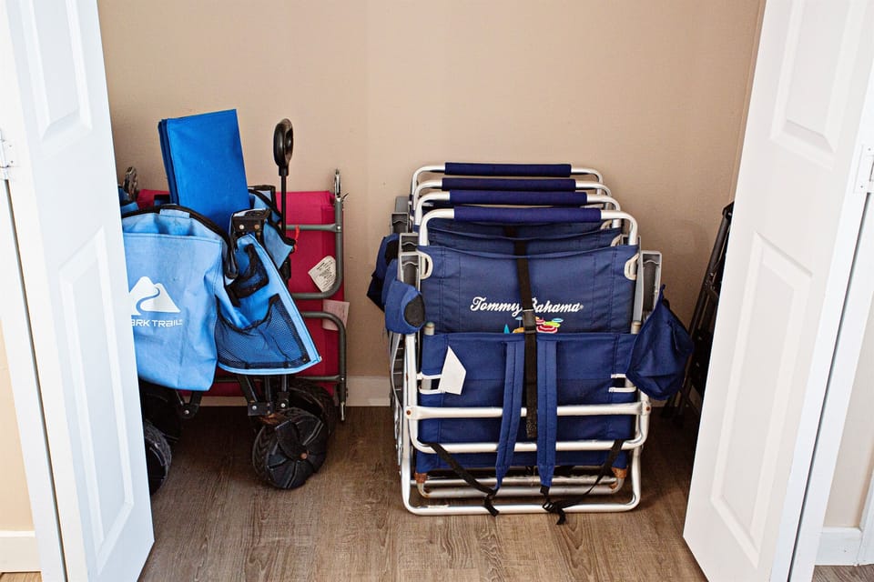 We have your beach days completely covered! Enjoy complimentary use of our rolling beach cart, chairs, and gear so you don't have to pack your own.