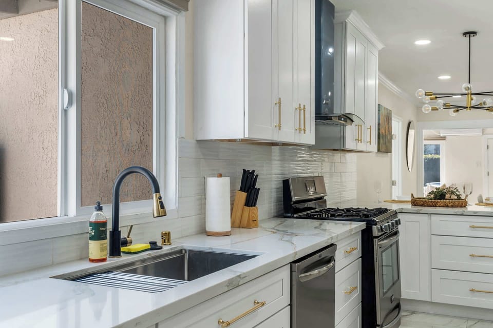 Bright kitchen with window view