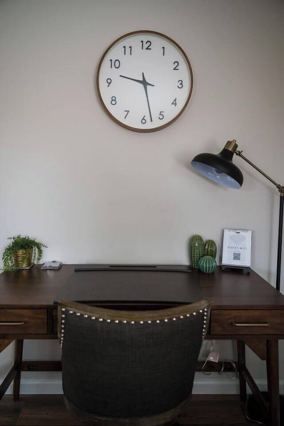 Workspace off the living room 