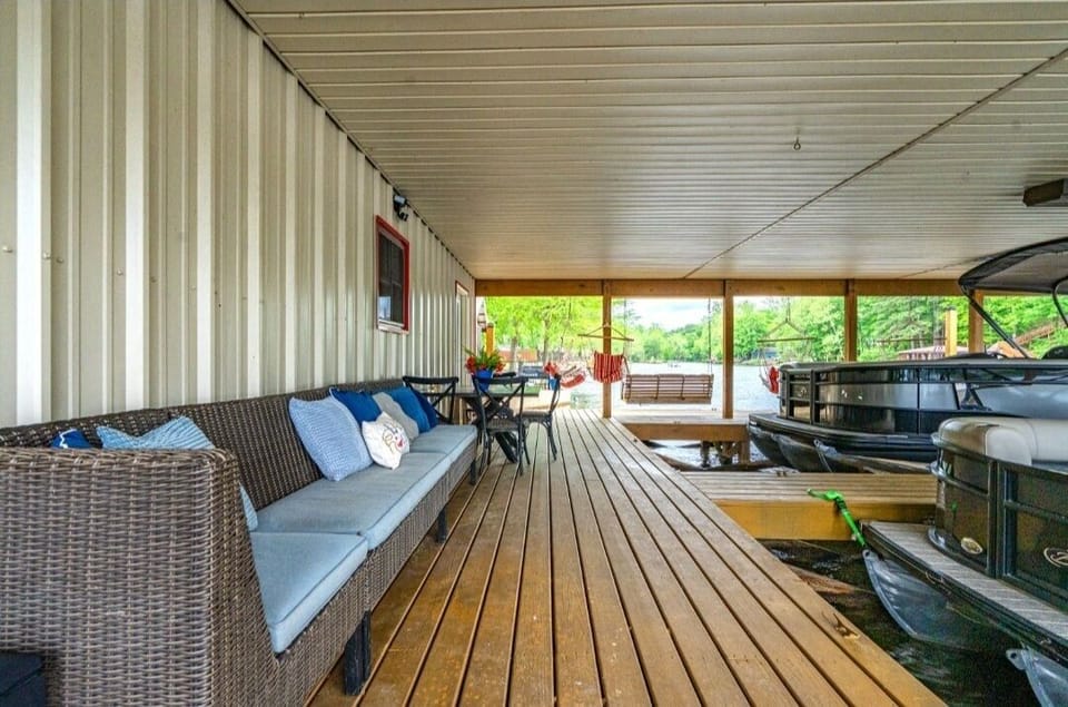 Covered outdoor seating/dining area