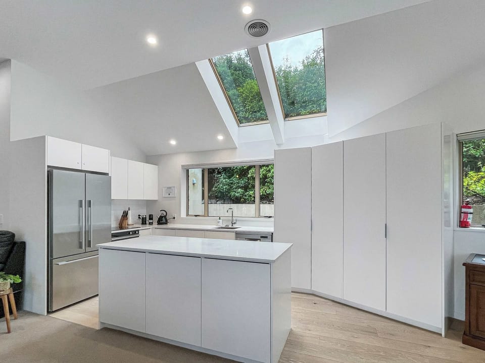 Modern kitchen with natural light