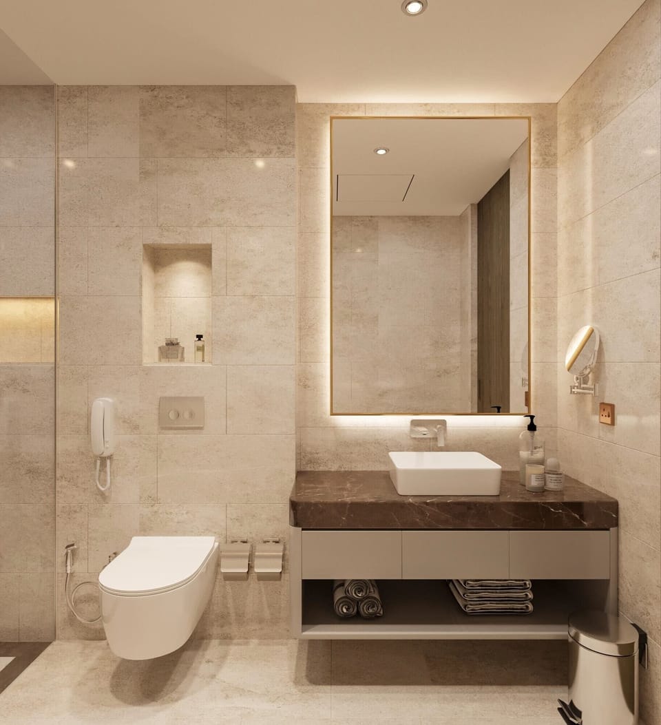 Standard Double Room | Bathroom | Shower, rainfall showerhead, hair dryer, bathrobes