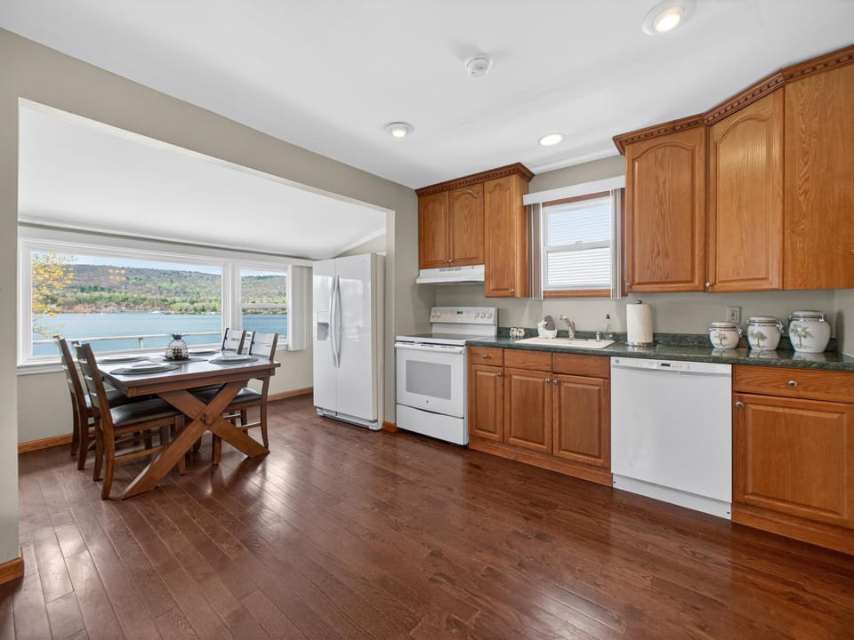 Open kitchen and dining area for gathering