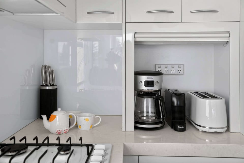 Kitchen with great amenities, and Nespresso coffee machine