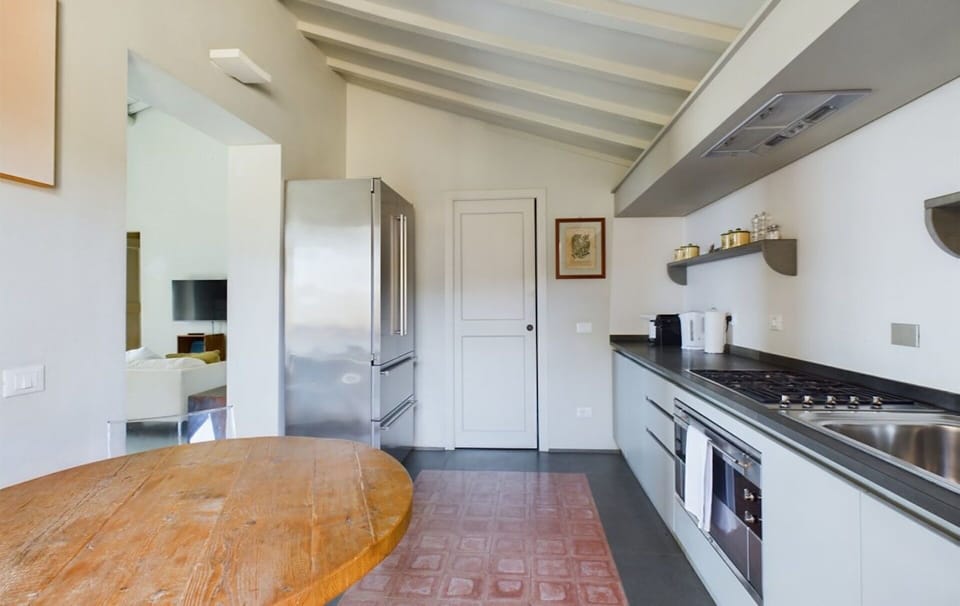 Interior Design, Flooring, Furniture, Ceiling, Wood, Floor, Countertop, Kitchen, Lighting, Room