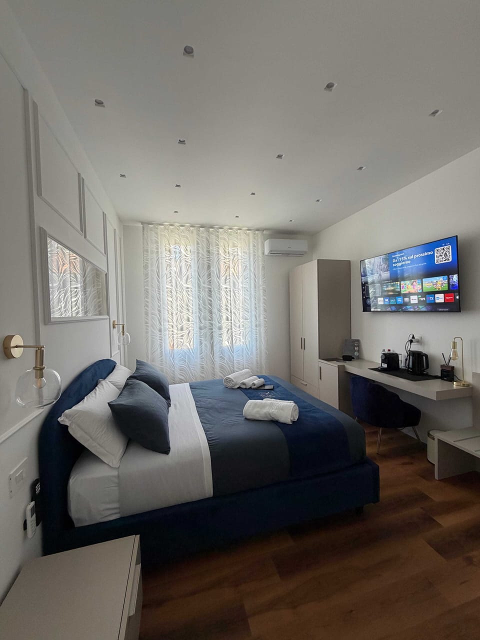 Luxury Double or Twin Room, Private Bathroom | In-room safe, desk, laptop workspace, blackout drapes