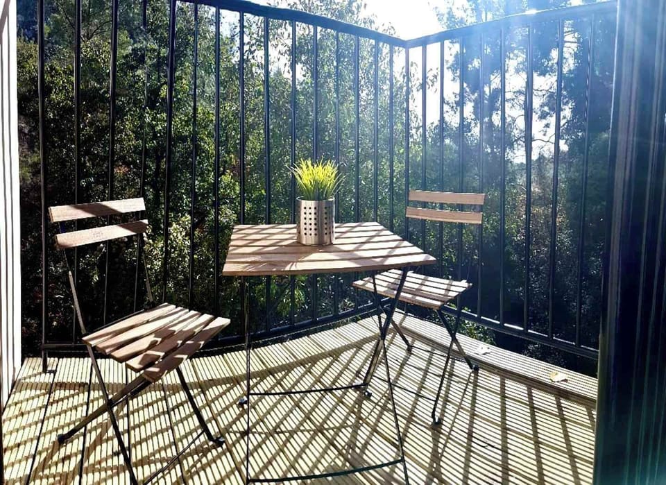 Enjoy your morning coffee nestled in the forest just a few steps away from studio. A perfect spot to relax and take in the fresh air.