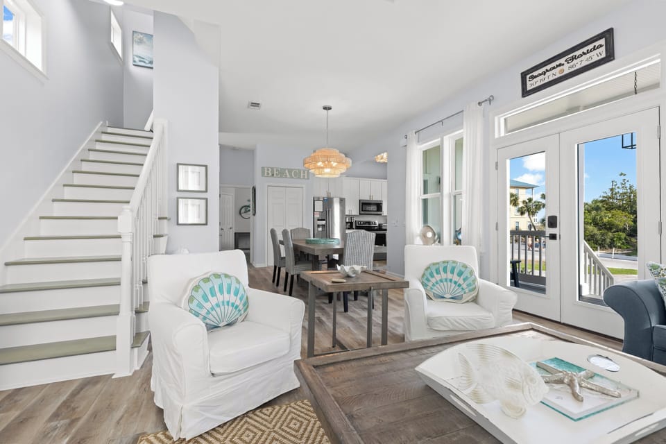 Open and airy feel with comfortable seating.