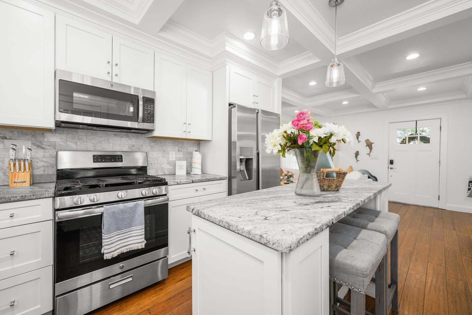 Kitchen with stainless appliances