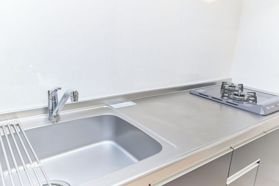 Apartment | Private kitchen | Fridge, microwave, stovetop, electric kettle