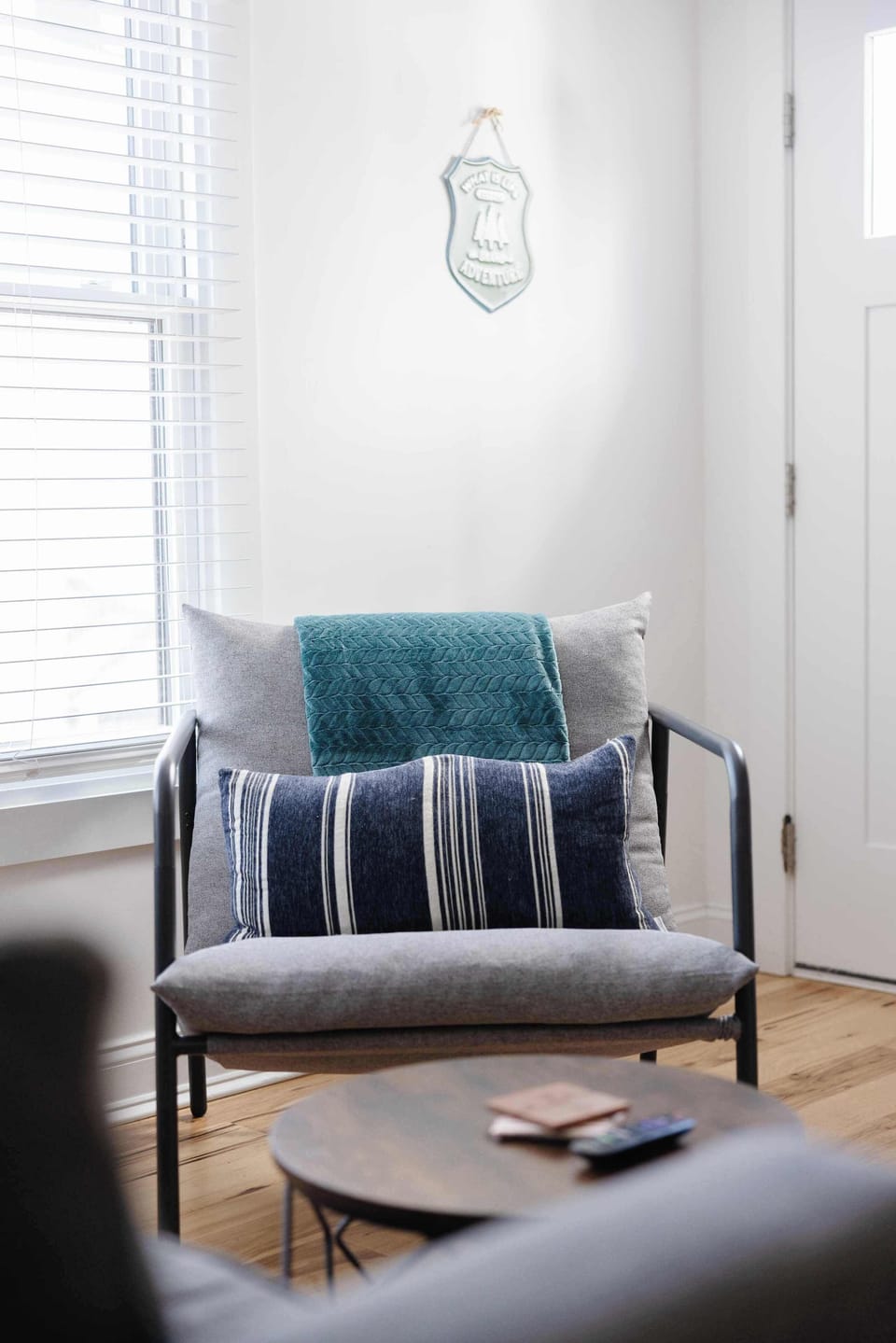 Settle into this cozy chair and enjoy a quiet moment with your favorite book!