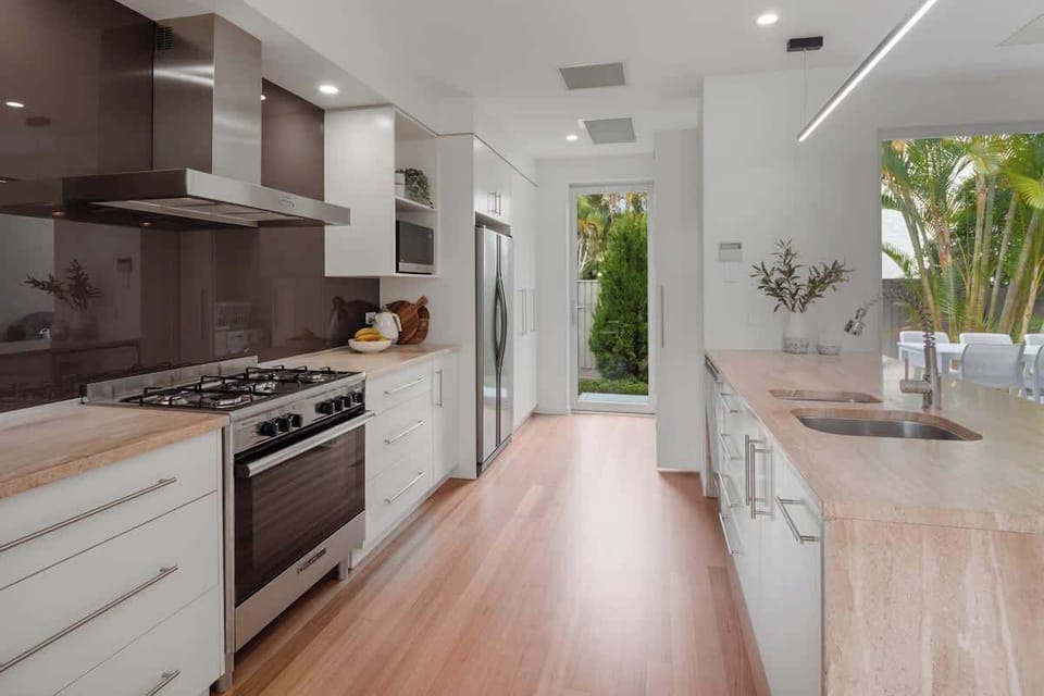 Bright and spacious kitchen for entertaining.