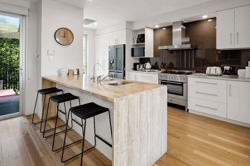 Fully equipped spacious kitchen.