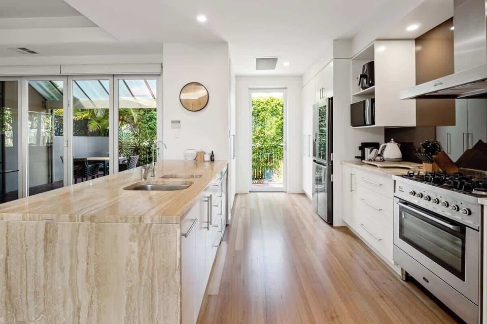 Fully equipped spacious kitchen.