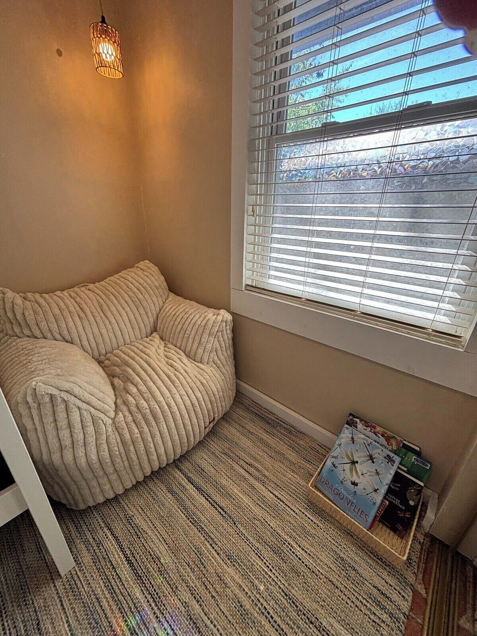 Cozy nook for reading, relaxing, or winding down