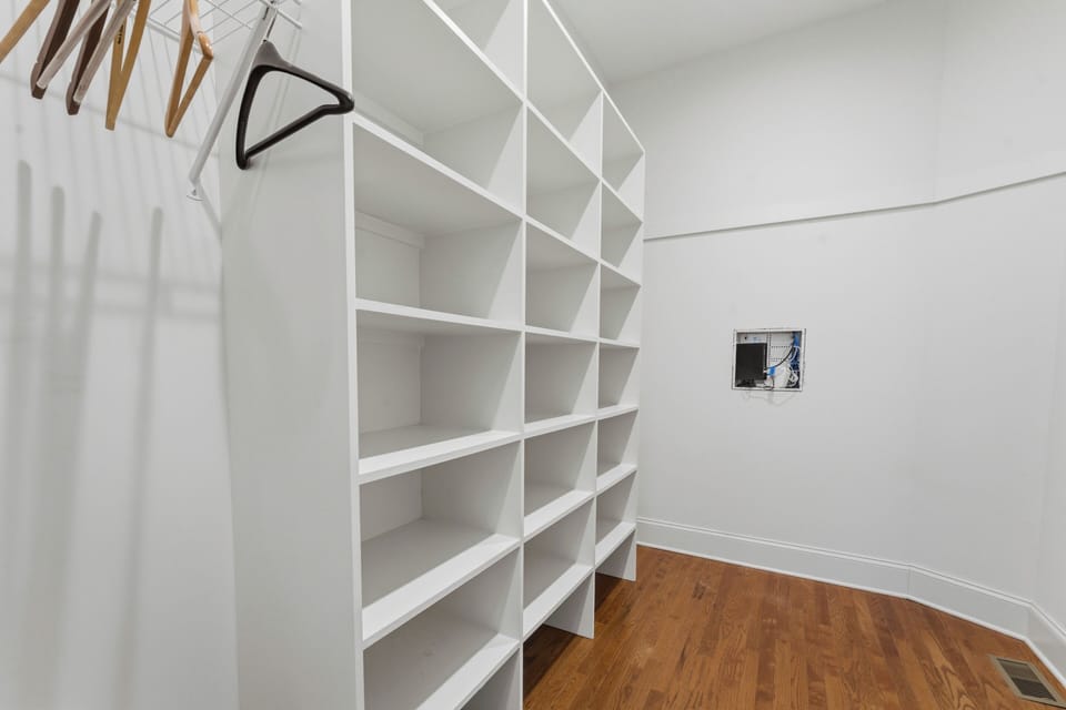 Large walk-in closet in the primary bedroom.