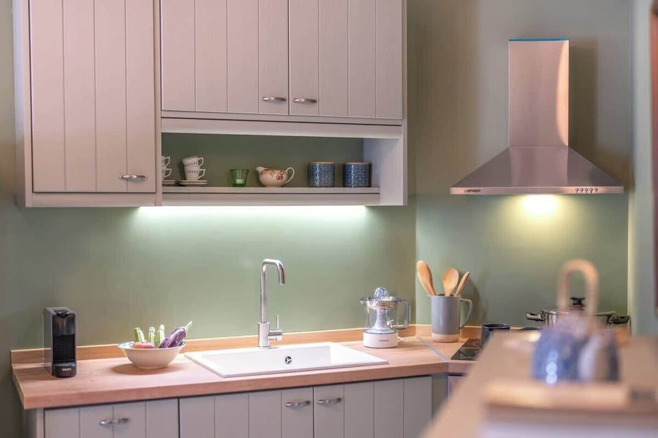 Fully equipped kitchen with modern appliances