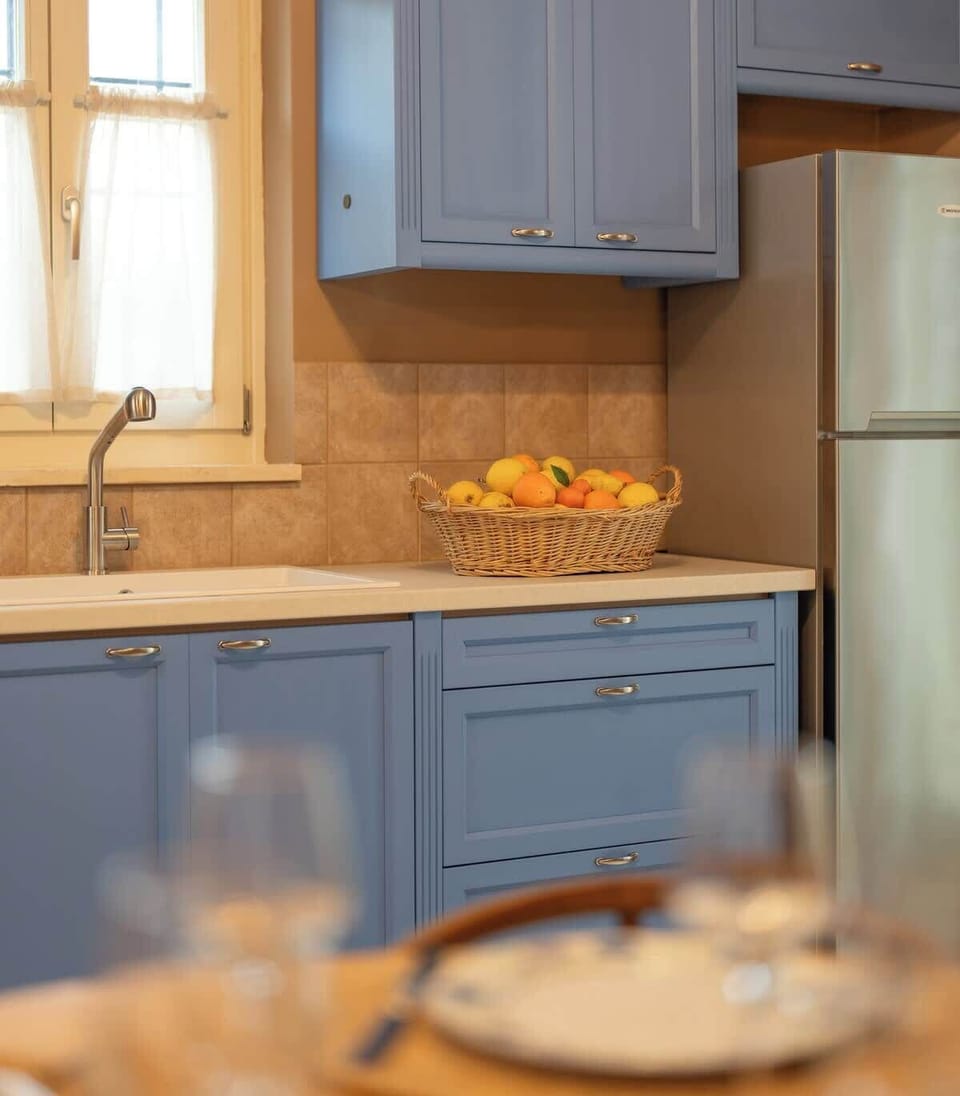 Bright kitchen corner with a clean and functional design.
