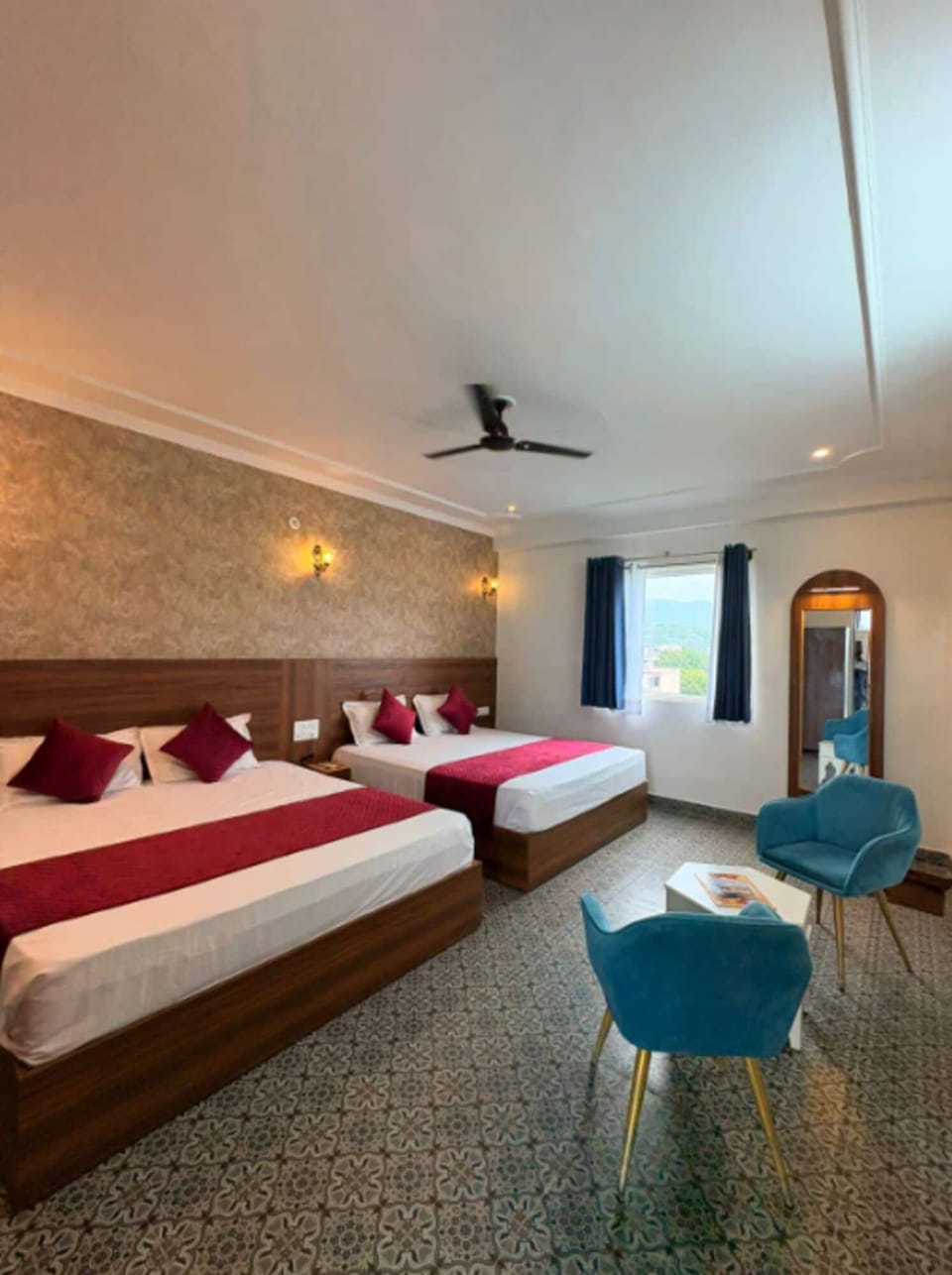 Quadruple Room, City View | Desk, free WiFi, bed sheets