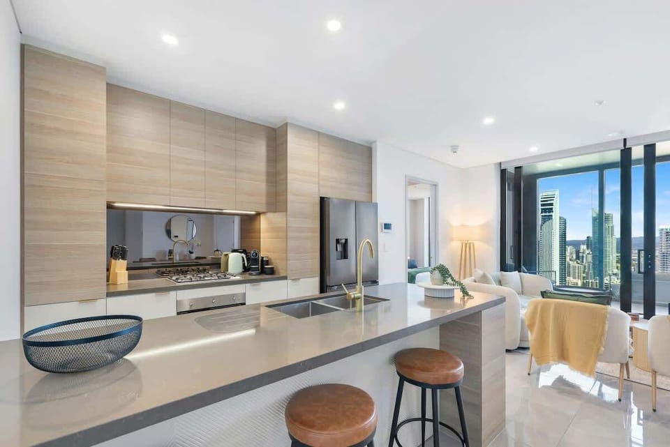 Cook up a storm in our fully equipped Designer Kitchen with top end smeg appliances 