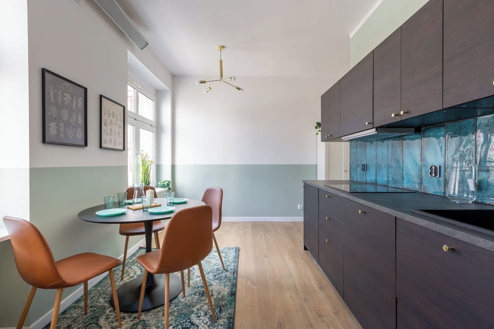 Apartment, City View | Private kitchen | Full-size fridge