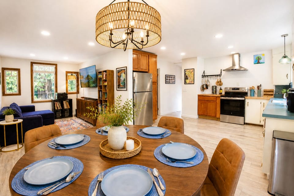 The open floor plan is perfect for family time