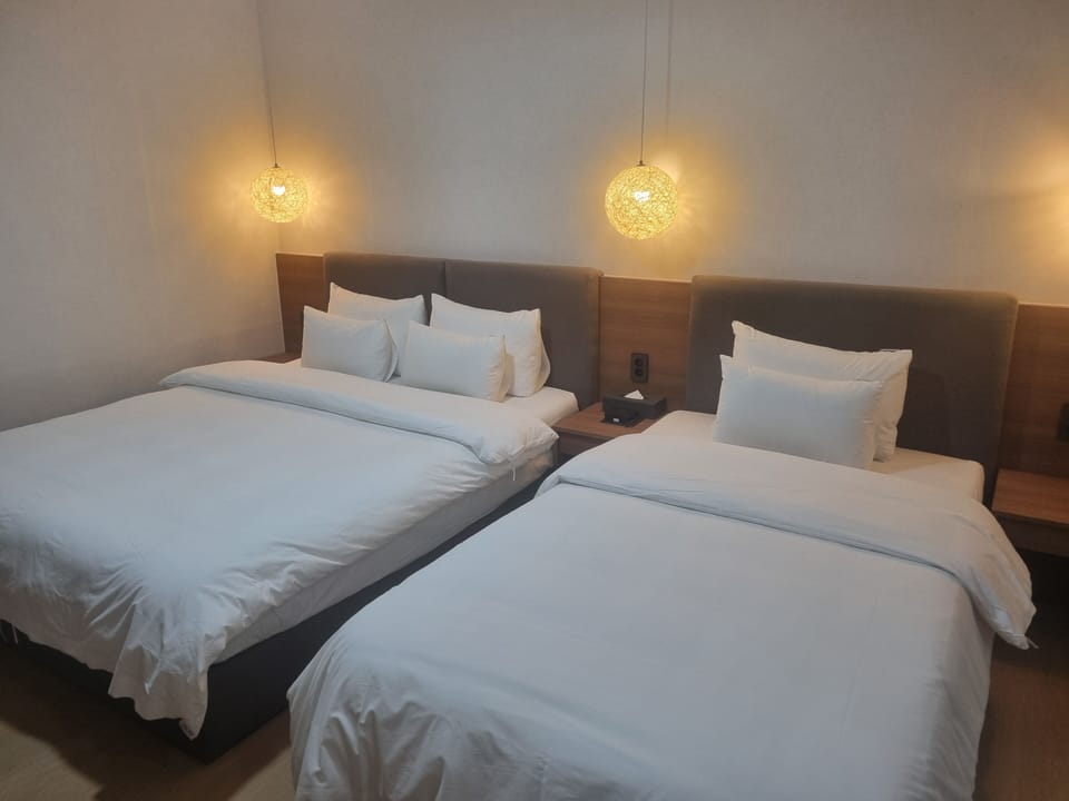 Deluxe Twin Room, City View | Desk, laptop workspace, blackout drapes, soundproofing