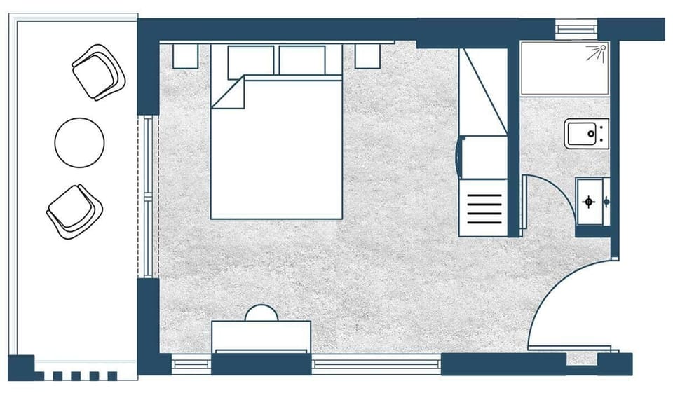 Standard Studio, 1 Queen Bed, Garden View A8 | Iron/ironing board, free WiFi, bed sheets