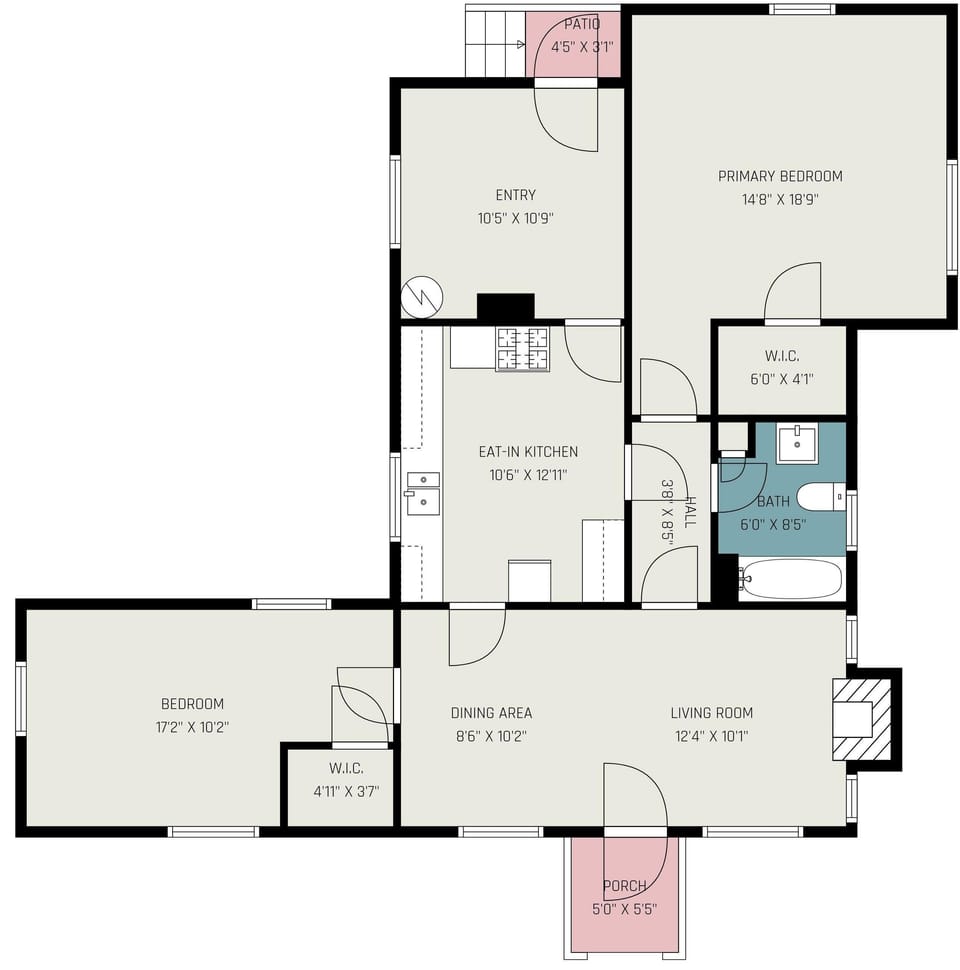 Floor Plan of Thunderbird Cabin.
