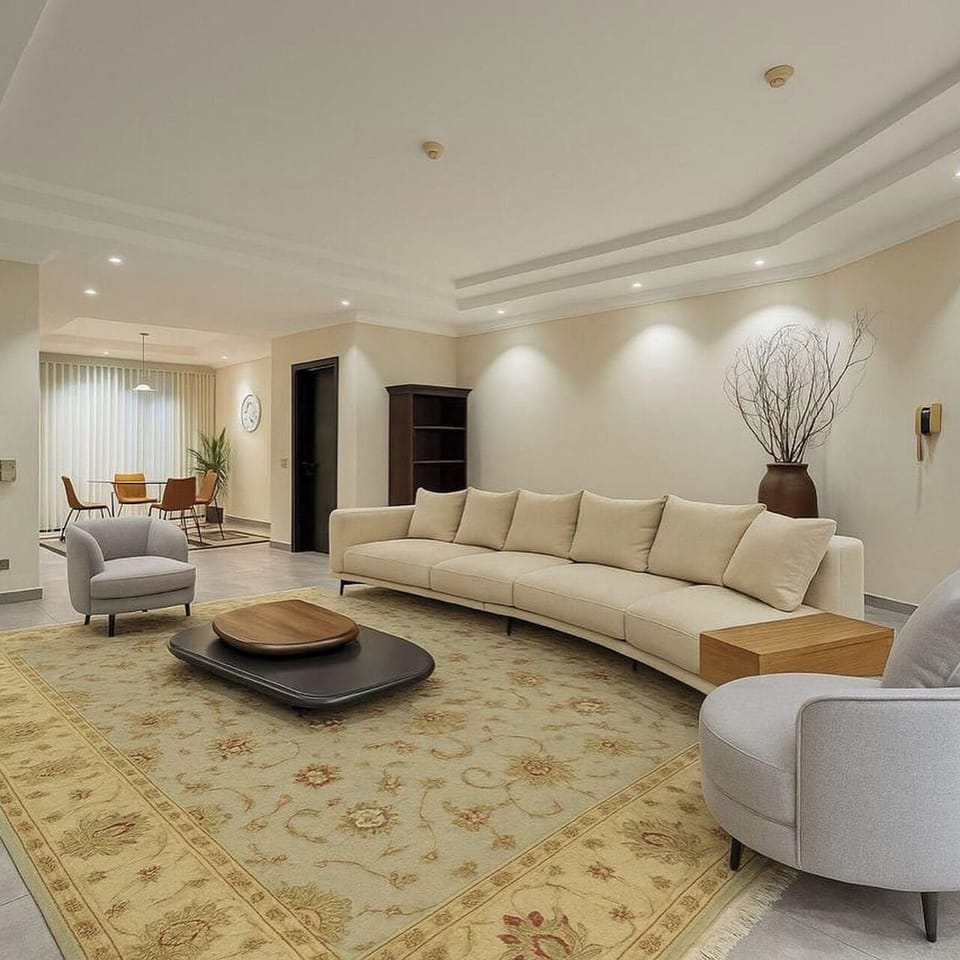 Deluxe Apartment, Balcony, City View | Living area