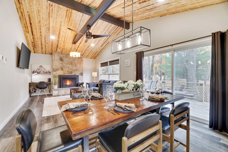 
Dining area and living room